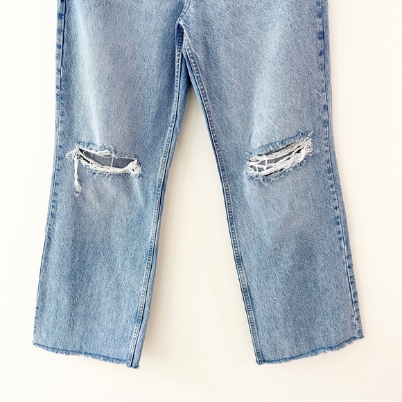 Zara Blue High waisted Wide Leg Jeans Size 8 - Picture 4 of 12